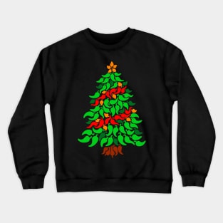 Chili Pepper Holiday Tree Crewneck Sweatshirt